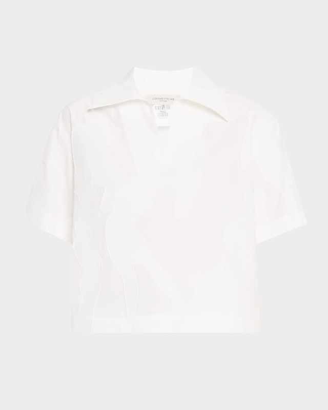 Cropped Burnout Boxy Blouse